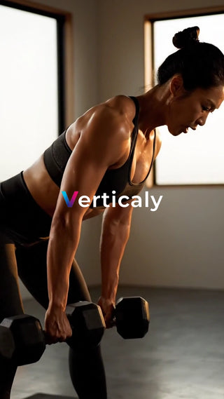 ダンベル運動する女性